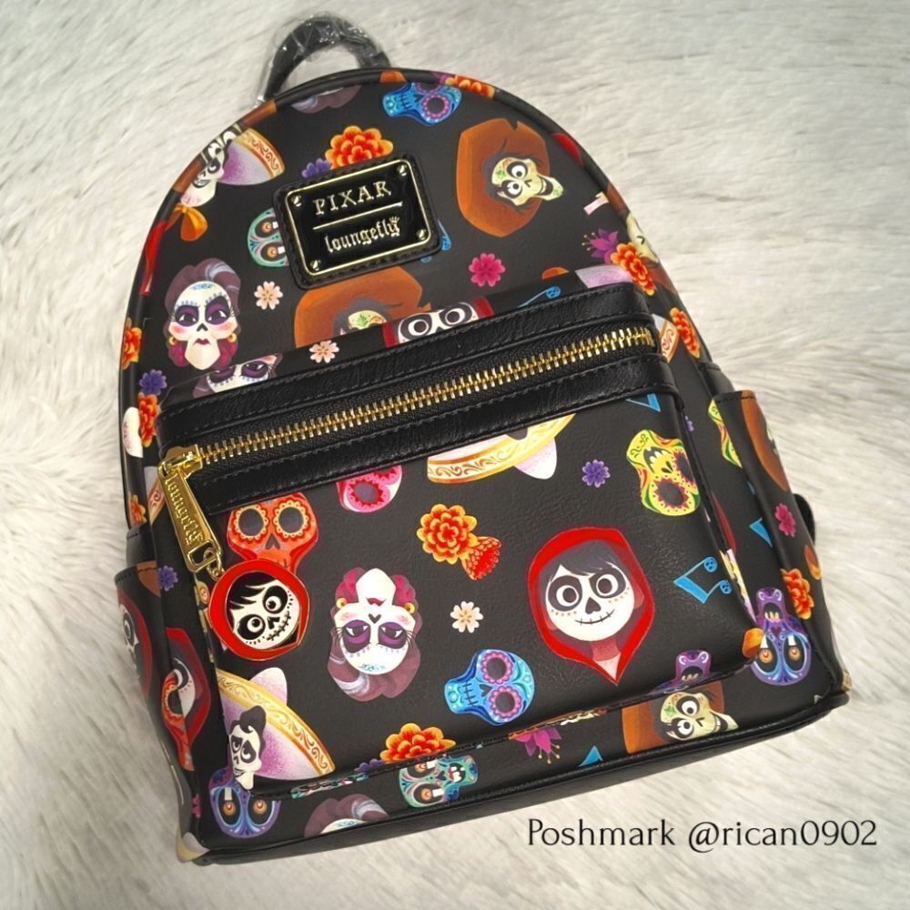 Loungefly Disney Pixar Coco AOP Mini Backpack